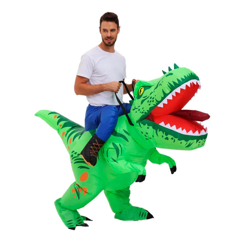 Disfraz Inflable Montable de Dinosaurio Rex Adulto para Halloween y Cosplay - Image 7