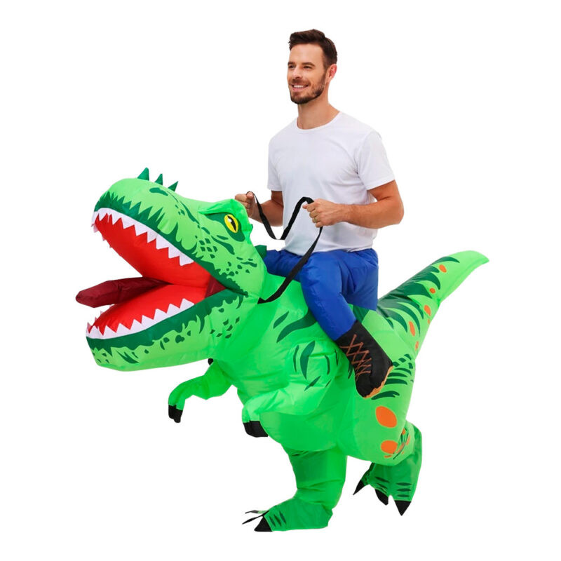 Disfraz Inflable Montable de Dinosaurio Rex Adulto para Halloween y Cosplay - Image 6