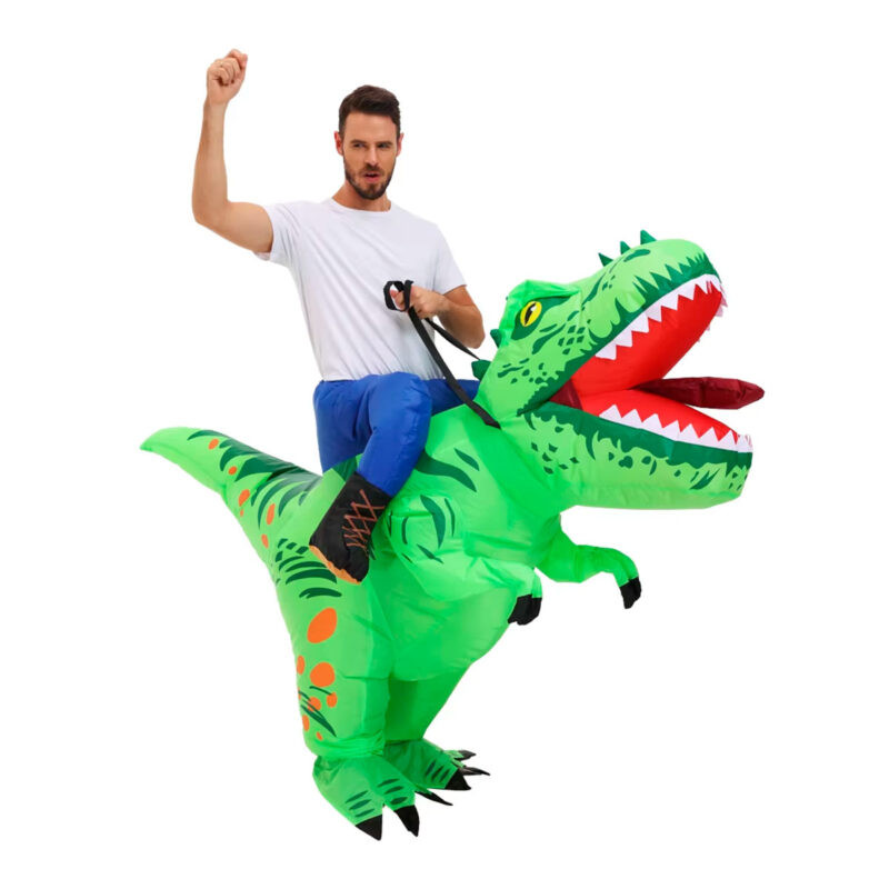 Disfraz Inflable Montable de Dinosaurio Rex Adulto para Halloween y Cosplay - Image 9