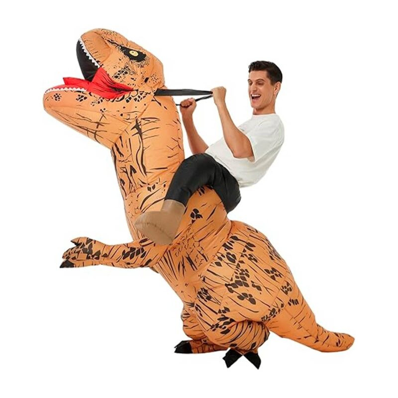 Disfraz Inflable Montable de Dinosaurio Rex Adulto para Halloween y Cosplay - Image 2